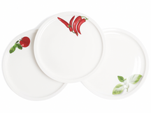 Cookinglife Pizza Plate Tomato - Pepper - Basil ø 30 cm - 6 pieces