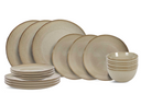 Cookinglife Dinnerware Set Sabi Beige 18-piece / 6 people - 6 dinner plates, 6 side plates, and 6 bowls