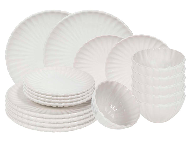 Cookinglife Dinnerware Set Cardida Off White 18-piece / 6 people - 6 dinner plates, 6 side plates, and 6 bowls