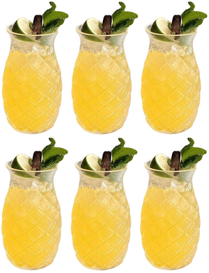 Cookinglife Cocktail Glasses / Tiki Pineapple Glasses - 400 ml - 6 pieces
