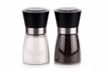 Cookinglife Pepper and Salt Mill Set Glass Black 13 cm - 2-Piece