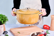 Cosy & Trendy Casserole Fontestic Cast Iron Amber Gold Ø 28 cm / 8 Liter - Enamelled