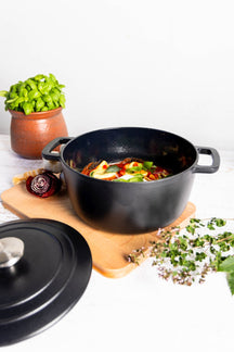 Cosy & Trendy Casserole Fontestic Cast Iron Black Ø 28 cm / 8 Liter - Enamelled
