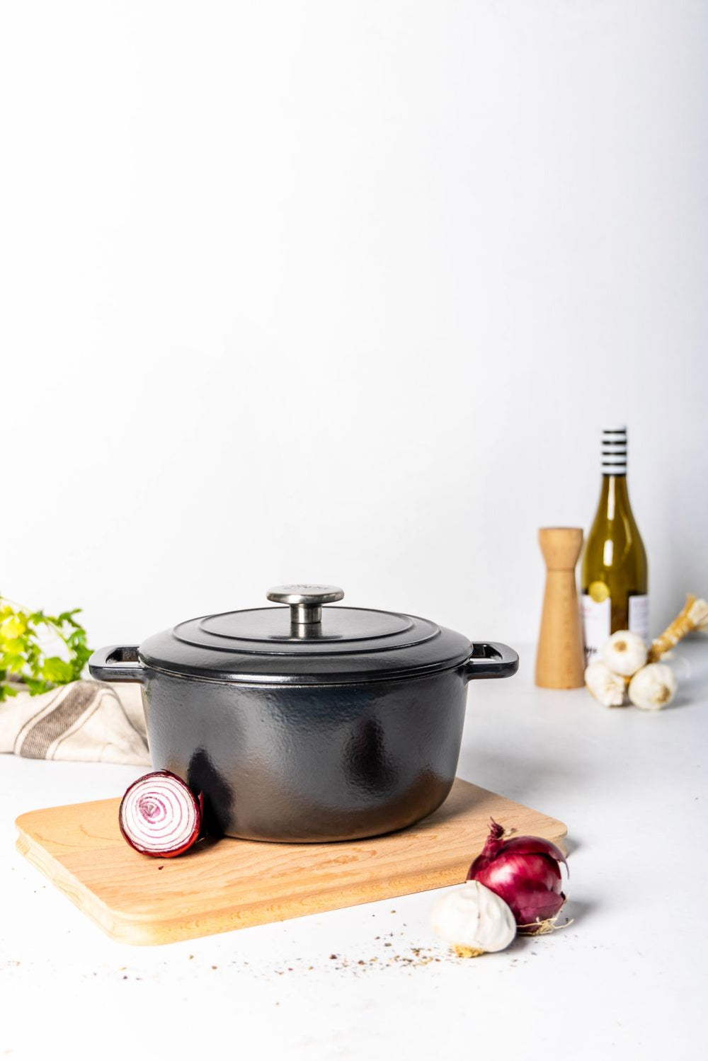 Cosy & Trendy Casserole Fontestic Cast Iron Black Ø 28 cm / 8 Liter - Enamelled