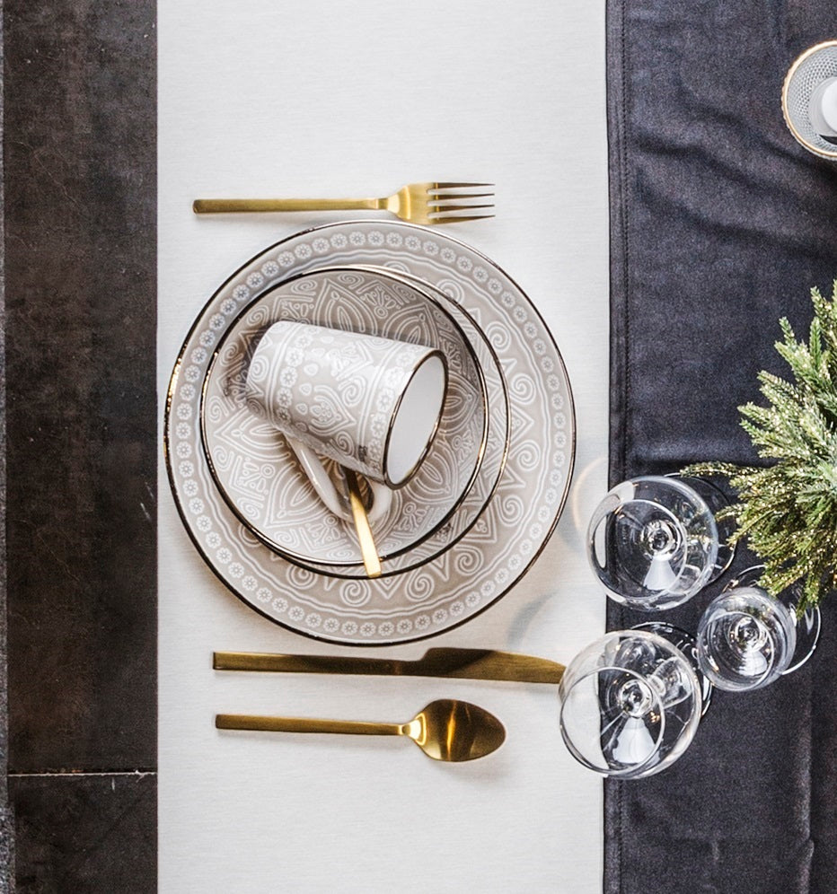 Cosy & Trendy Coffee Mugs Murano Beige 340 ml - 6 pieces