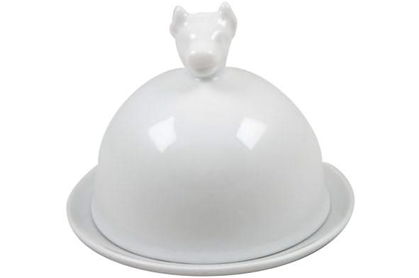 Cosy & Trendy Butter dish - Porcelain - White - ø 9.5 cm