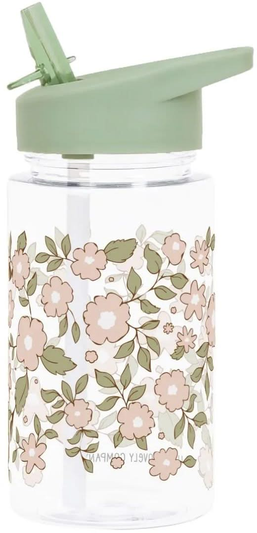 A Little Lovely Company Drinking bottle / Water bottle - Green Blossoms