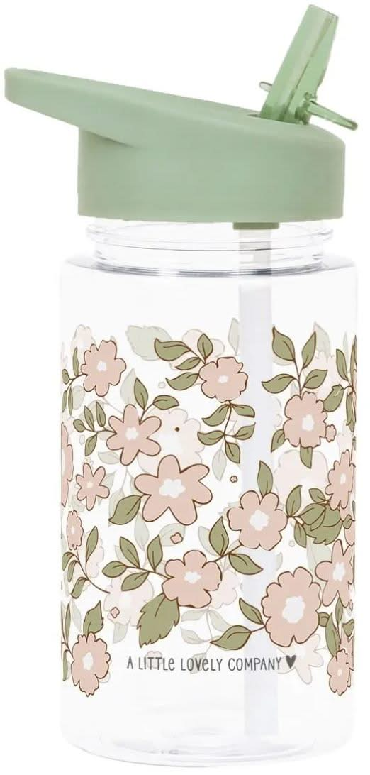 A Little Lovely Company Drinking bottle / Water bottle - Green Blossoms