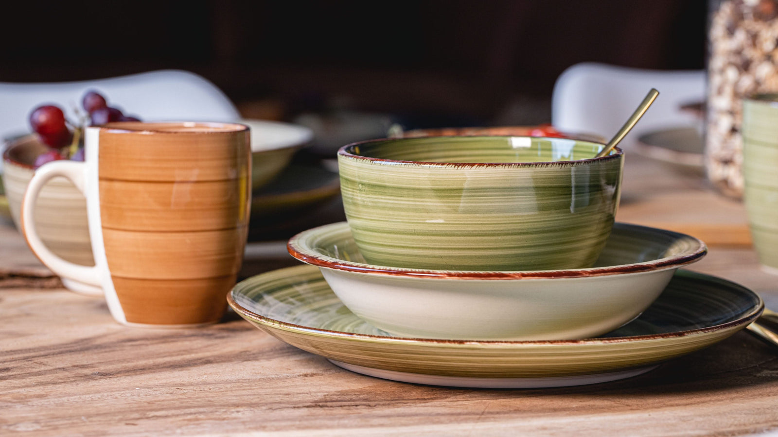 Studio Tavola Dinnerware Set Deep Forest - 18 pieces / 6 people - 6 ...