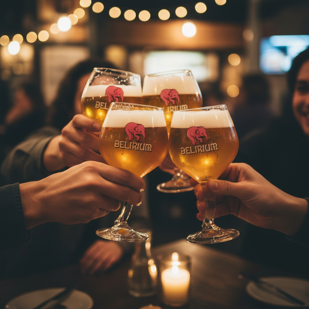 Delirium Beer glasses on Foot - 330 ml - 4 pieces