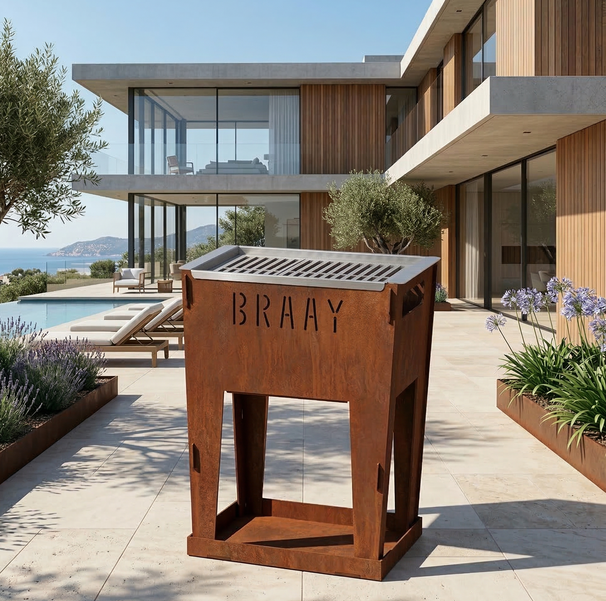 Design Cortenstaal Barbecue Braay 30x40x50 cm