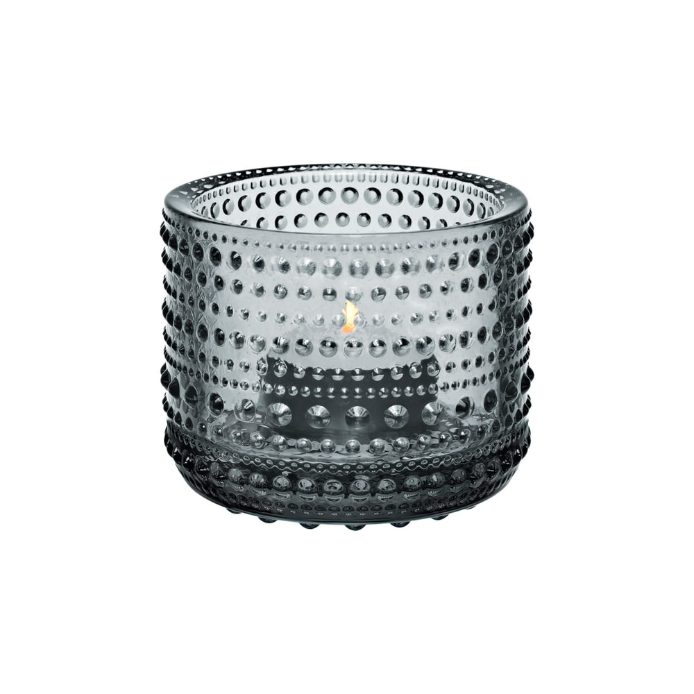 Iittala Tea Light Holder Kastehelmi Gray