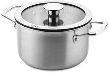 DUCQ Cookware set (Cooking pan ø 16 / 18 / 20 / 24 cm + sauce pan ø 16 cm + Casserole ø 26 cm) + Lids - Downdraft - stainless steel - 6 piece set