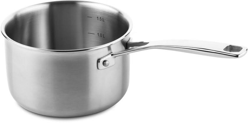 DUCQ sauce pan with lid - Downdraft - stainless steel - ø 16 cm / 1.5 liters