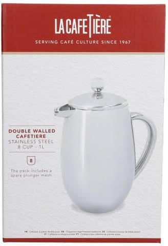 La Cafetière Cafetiere stainless steel - Double walled - Insulated - 1 liter / 7 cups