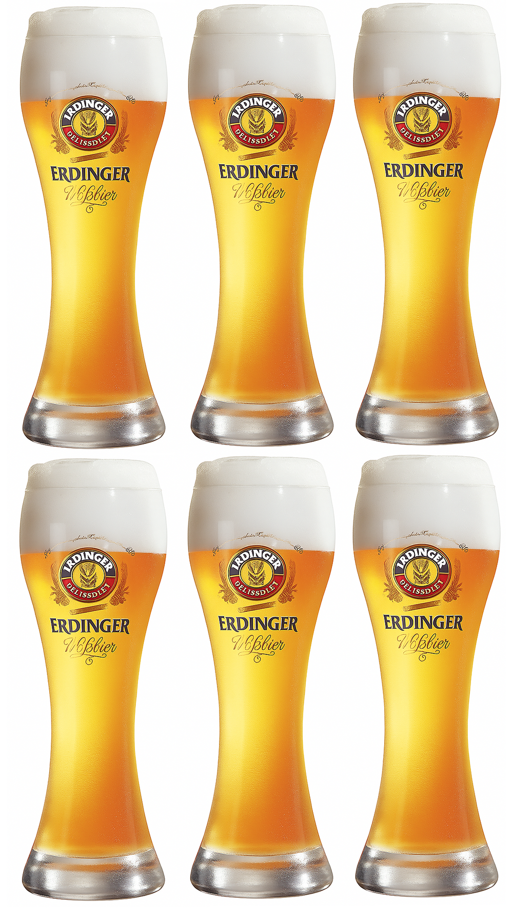 Erdinger Beer glasses Weizen - 500 ml - 6 pieces