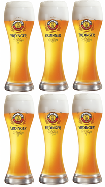 Erdinger Beer glasses Weizen - 500 ml - 6 pieces