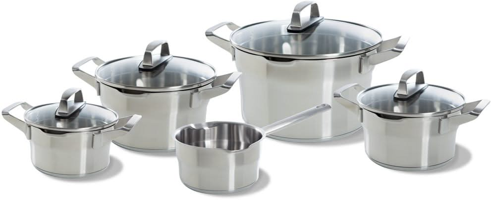 BK Cookware set Premium+ - stainless steel - 5 piece set - Induction & Downdraft suitable