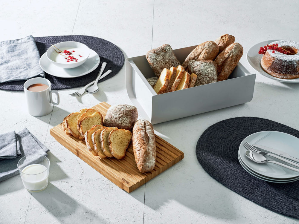 Alessi Bread bin with Cutting board  Mattina - Dark Grey - BG03 DG - by Big-Game