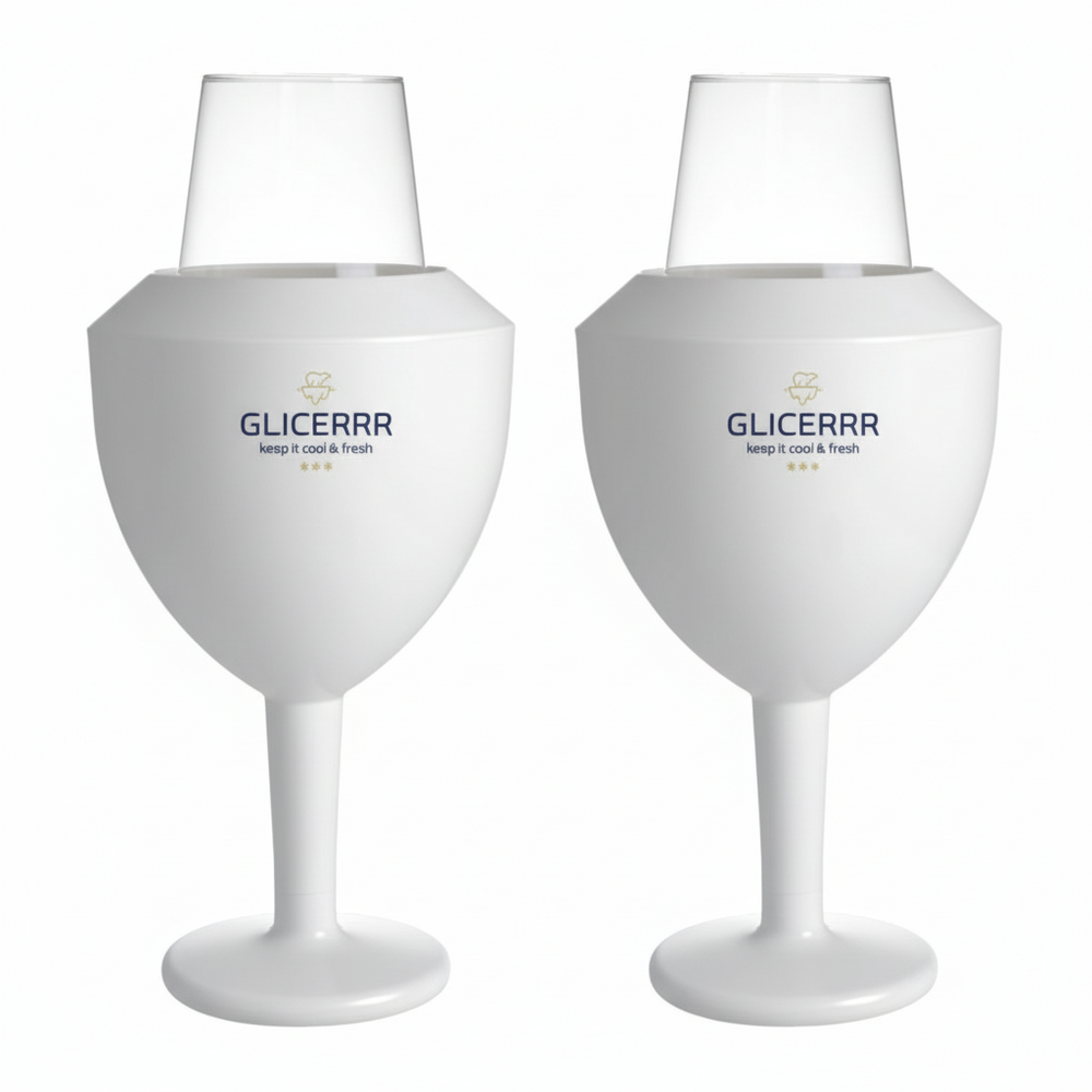 GLICERRR Wine glass cooler and holder set + glass - 2 pieces