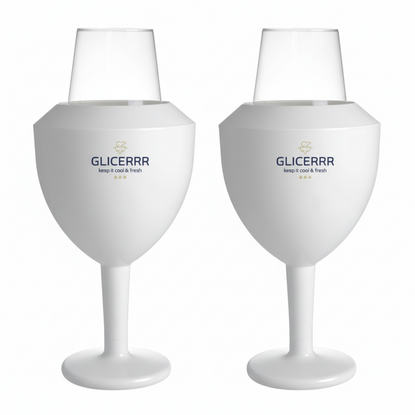 GLICERRR Wine glass cooler and holder set + glass - 2 pieces