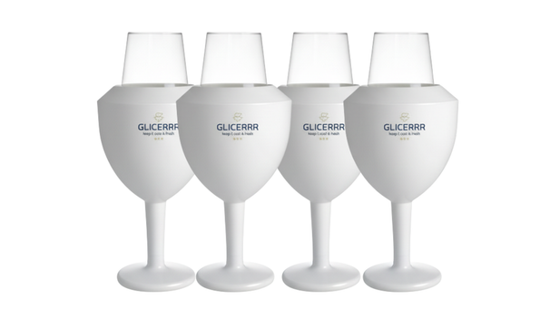 GLICERRR Wine glass cooler and holder set + glass - 4 pieces