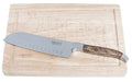 Laguiole Style de Vie Santoku knife Olive Wood With Cutting board 