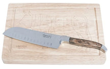 Laguiole Style de Vie Santoku knife Olive Wood With Cutting board 