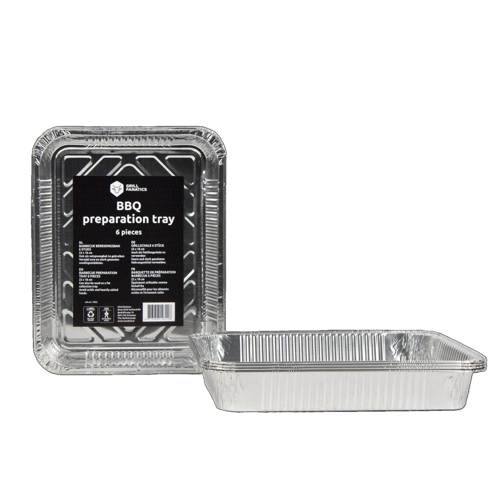 Cookinglife Grill BBQ Aluminium Trays / BBQ Grill Tray - 23 x 18 cm - 6 pieces