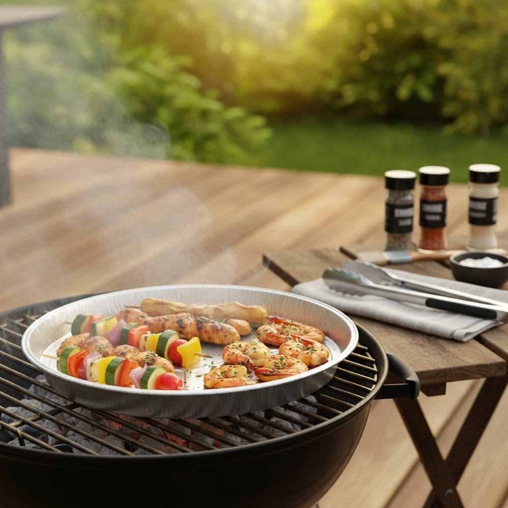 Cookinglife Grill BBQ Aluminium Trays / BBQ Grill Tray ø 33 cm - 5 pieces