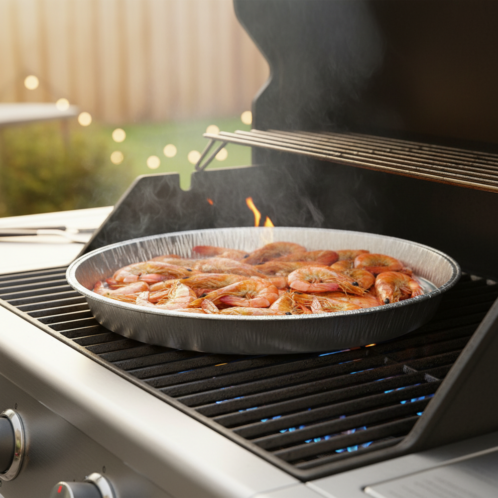 Cookinglife Grill BBQ Aluminium Trays / BBQ Grill Tray ø 33 cm - 5 pieces