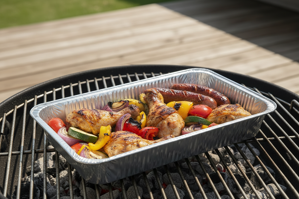 Cookinglife Grill BBQ Aluminium Trays / BBQ Grill Tray - 34 x 21 cm - 6 pieces