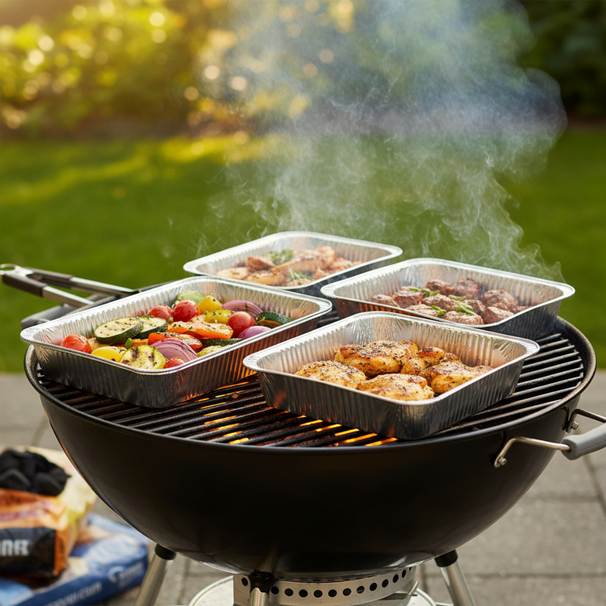 Cookinglife Grill BBQ Aluminium Trays / BBQ Grill Tray - 23 x 18 cm - 6 pieces