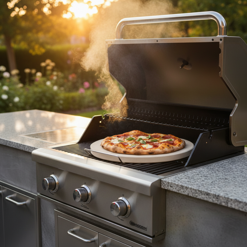 Cookinglife Grill Pizza Stone with holder ø 38 cm