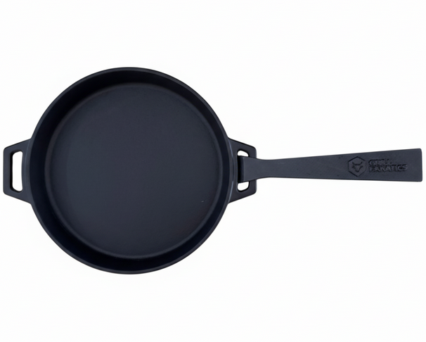 Grill Fanatics Frying Pan Skillet BBQ Cast Iron 25 cm Black - Grill Oven Gas