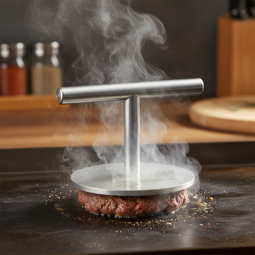 Cookinglife Grill Smashburger Kit / Smashburger Press, BBQ Spatula & Rub Shaker