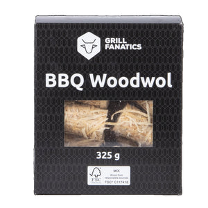 Grill Fanatics Fire Starters Woodwool Natural Wax 325g - BBQ Starter Brown/Black