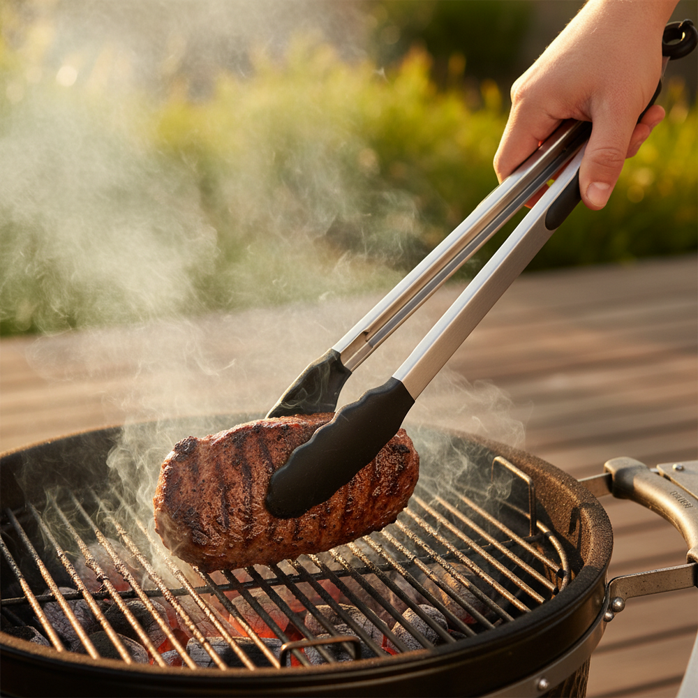 Cookinglife Grill BBQ Tongs 40 cm - Silicone Head