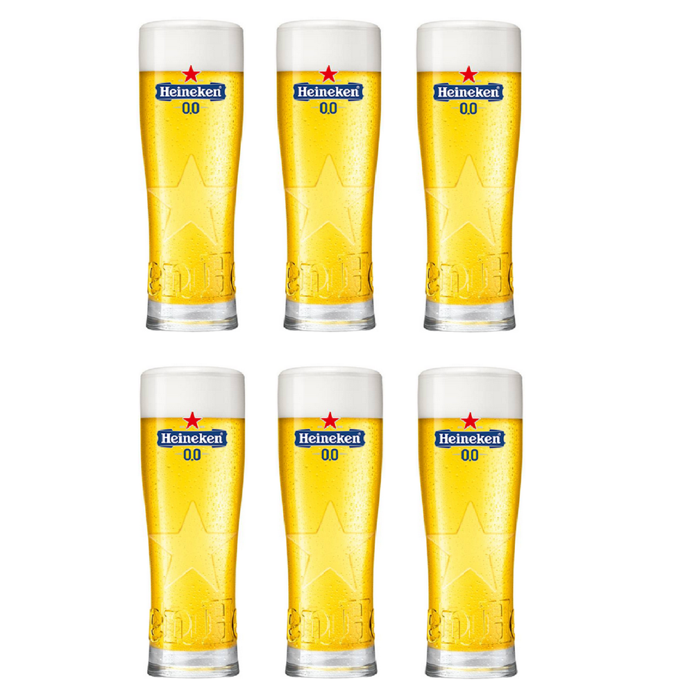 Heineken Beer glasses 0.0 Star - 250 ml - 6 pieces