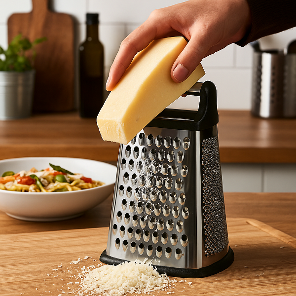 Hendi Grater four-sided with collection tray - Stainless Steel