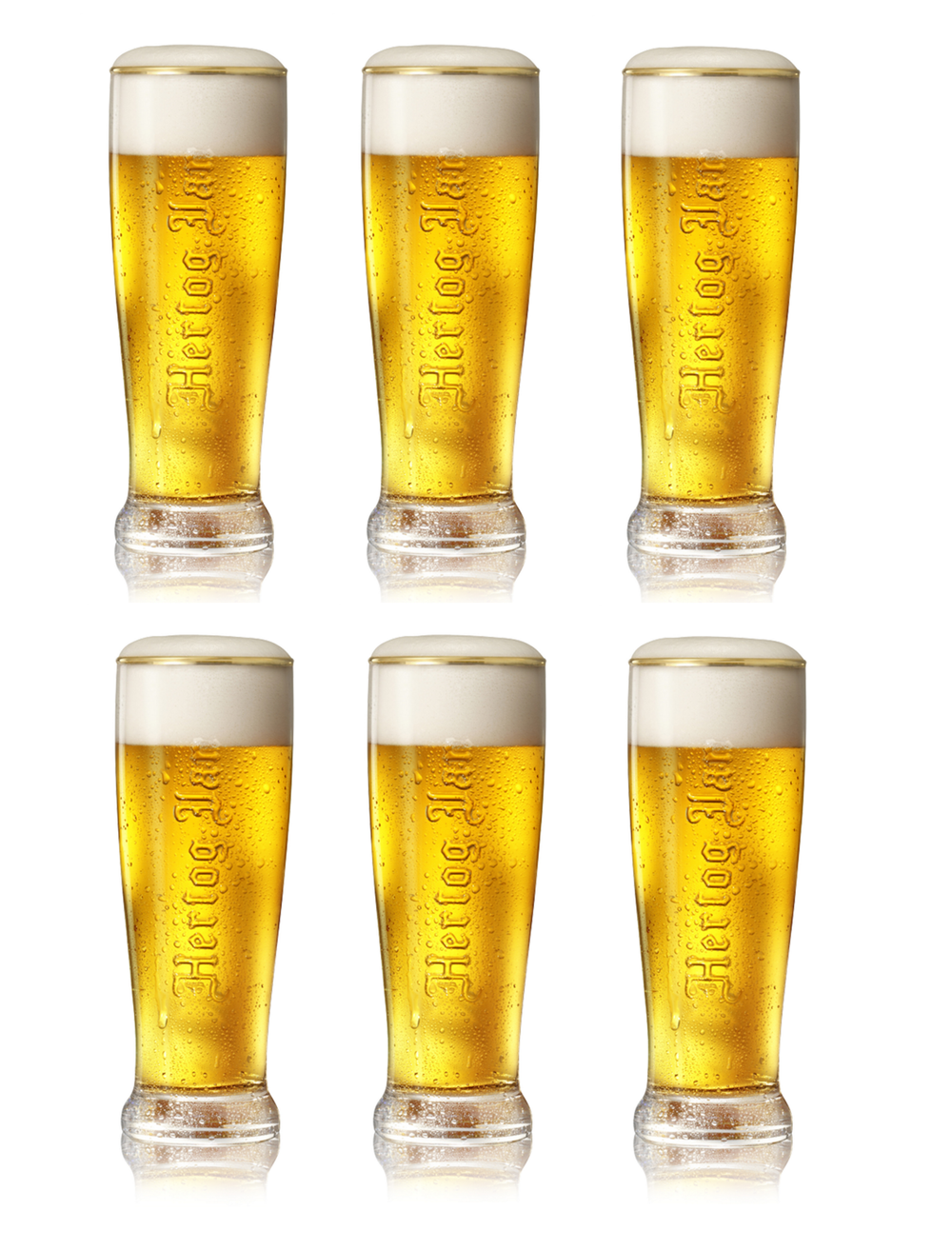 Hertog Jan Beer glasses / Whistle - 200 ml - 6 pieces