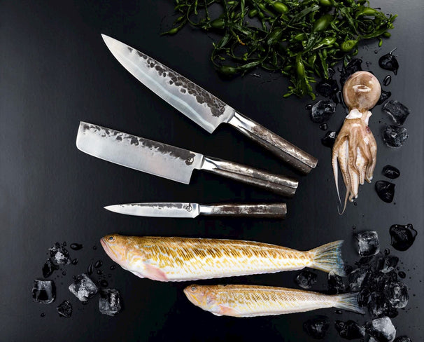 Forged Knife Set Intense - 3 - piece - Chef's knife, Chopper and Utility knife