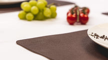 Jay Hill Placemats - Vegan Leather - Brown/Sand - double sided - 46 x 33 cm - 6 Pieces