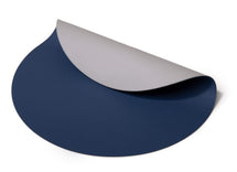 Jay Hill Placemat - Vegan leather - Gray / Blue - double sided - ø 38 cm