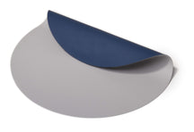 Jay Hill Placemats - Vegan leather - Gray / Blue - double sided - ø 38 cm - 6 Pieces