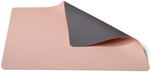 Jay Hill Placemat - Vegan leather - Gray/Pink - double sided - 46 x 33 cm