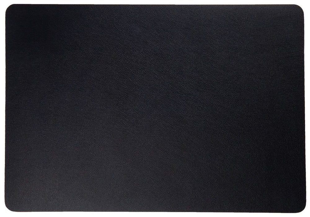 Jay Hill Placemats - Vegan leather - Black - 46 x 33 cm - 6 pieces