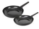 Cookinglife Frying Pan Set Black Cera - ø 24 & 28 cm - ceramic non-stick coating - suitable for all heat sources