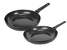 Cookinglife Frying Pan Set Black Cera - ø 24 & 28 cm - ceramic non-stick coating - suitable for all heat sources
