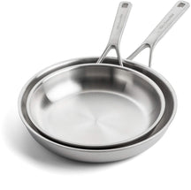 KitchenAid Frying pan set - Multi-Ply stainless steel - ø 24 and 28 cm - without non-stick coating